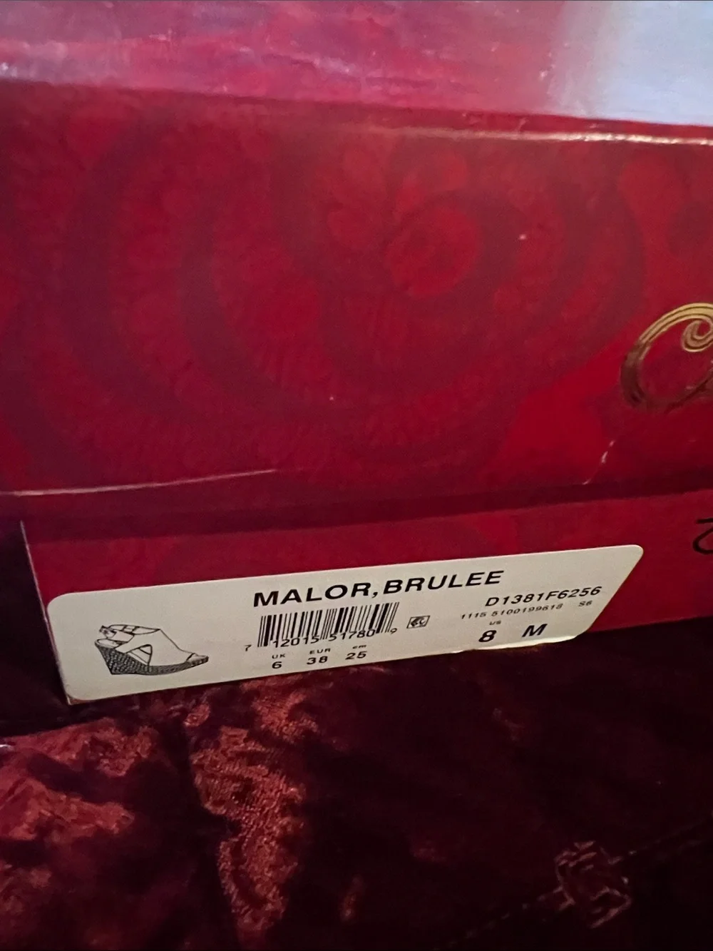 Carlos Santana Malor Wedge in Brûlée Sz 8 NEW